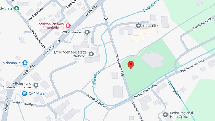 zu Google Maps Karte der Lage des Pflegezentrums Haus Levi